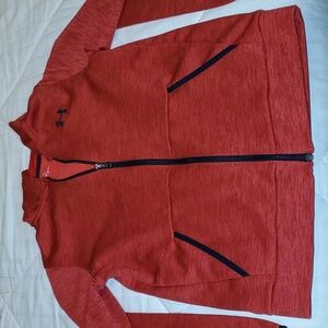 Under Armour Boys Storm Armour Fleece Twist Highlight Hoodie Red Youth Large